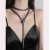 samll flash diamond fully-jewelled exaggerating snake tassel necklace high clavicle chain girl student colloca