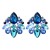 occidental style flowers Modeling ear stud woman earrings personality color Alloy