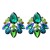 occidental style flowers Modeling ear stud woman earrings personality color Alloy