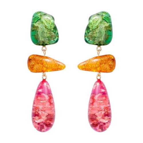 occidental style Round earrings exaggerating drop pendant Earring retro all-Purpose ear stud banquet Earring
