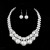  bride sweater chain chain diamond Artificial Pearl necklace ear stud bracelet set