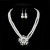  bride sweater chain chain diamond Artificial Pearl necklace ear stud bracelet set