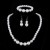  bride sweater chain chain diamond Artificial Pearl necklace ear stud bracelet set