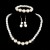  bride sweater chain chain diamond Artificial Pearl necklace ear stud bracelet set