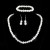  bride sweater chain chain diamond Artificial Pearl necklace ear stud bracelet set