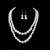  bride sweater chain chain diamond Artificial Pearl necklace ear stud bracelet set