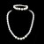  bride sweater chain chain diamond Artificial Pearl necklace ear stud bracelet set