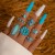 occidental style retro wind imitate turquoise ring  flowers leaves eagle geometry ring set woman