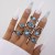 occidental style retro wind imitate turquoise ring  flowers leaves eagle geometry ring set woman