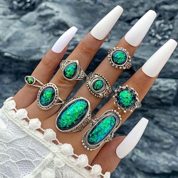 occidental style new ring  retro personality fashion imitate Oval eyes man wom..