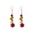 christmas elements crystal earrings woman colour christmas flowers Earring