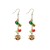 christmas elements crystal earrings woman colour christmas flowers Earring