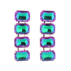 occidental style fashion colorful diamond earrings exaggerating Earring woman ..