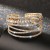 occidental style diamond steel wire bangle row opening twining Rhinestone bracelet fully-jewelled woman