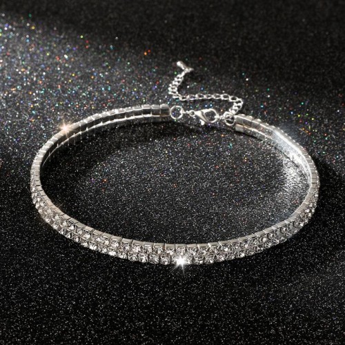  occidental style chain Collar fashion circle married necklace fully-jewelled clavicle chain multilayer bride Colla