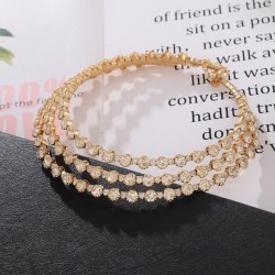 Korean bride shine Rhinestone set  Round fully-jewelled bracelet earrings nec..