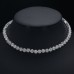  Korean bride shine Rhinestone set  Round fully-jewelled bracelet earrings necklace three