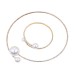  Korean bride shine Rhinestone set  Round fully-jewelled bracelet earrings necklace three