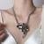 occidental style exaggerating personality surface multilayer chain Word buckle necklace temperament clavicle c