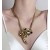 occidental style exaggerating personality surface multilayer chain Word buckle necklace temperament clavicle c