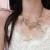 occidental style samll personality exaggerating wind gold silver color bow necklace high temperament clavicl