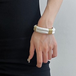  retro samll color pattern belt opening bangle woman high width