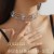 occidental style super drop zircon clavicle chain   fully-jewelled multilayer chain necklace w