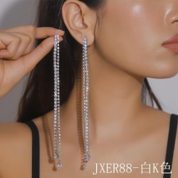  occidental style fashion brief temperament all-Purpose long tassel zircon Rhi..