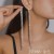  occidental style fashion brief temperament all-Purpose long tassel zircon Rhinestone earrings
