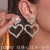 occidental style exaggerating claw chain   Double Peach heart Rhinestone fully-jewelled lo