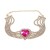 bronze necklace occidental style exaggerating woman heart-shaped glass diamond banquetnecklace