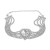 bronze necklace occidental style exaggerating woman heart-shaped glass diamond banquetnecklace