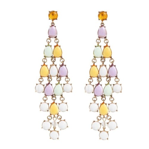 fashion tassel earrings occidental style Earring woman multilayer drop resin Bohemia