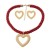 trend earrings necklace set woman heart-shaped Alloy pendant occidental style