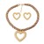 trend earrings necklace set woman heart-shaped Alloy pendant occidental style
