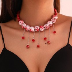  occidental style necklace fashion tassel color Beads clavicle chain woman nec..