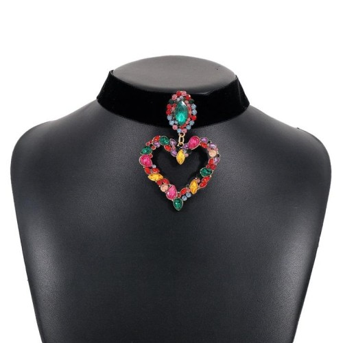  occidental style diamond love necklace   wind exaggerating samll clavicle chain Collar