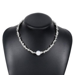occidental style necklace  elegant brief personality black color beads clavicl..