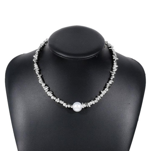 occidental style necklace  elegant brief personality black color beads clavicle chain