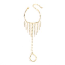 occidental style fully-jewelled tassel bracelet  samll temperament wind ring b..