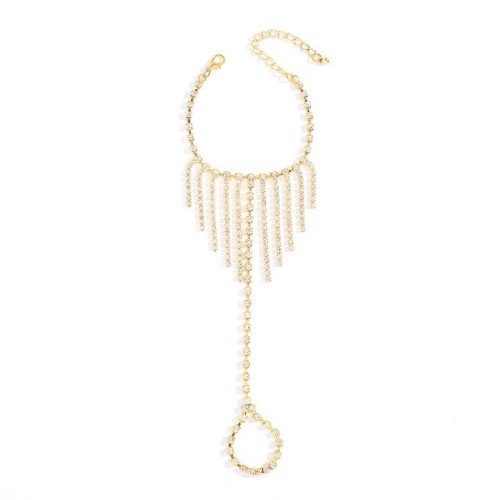 occidental style fully-jewelled tassel bracelet  samll temperament wind ring bracelet