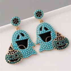 earrings occidental style Earring woman samll personality beads exaggerating P..