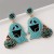 earrings occidental style Earring woman samll personality beads exaggerating Pearl earrings