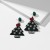 occidental style fashion trend christmas earrings woman  creative Santa Claus christmas tree diamond Earring