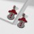 occidental style fashion trend christmas earrings woman  creative Santa Claus christmas tree diamond Earring