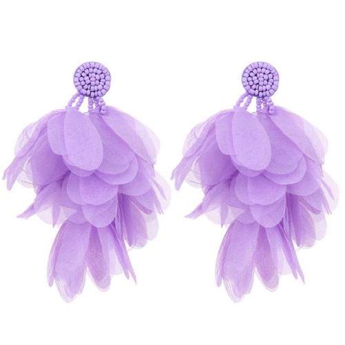  handmade Cloth tassel earrings woman  occidental style fashion exaggerating long style earring Earring
