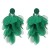  handmade Cloth tassel earrings woman  occidental style fashion exaggerating long style earring Earring
