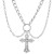 occidental styleins Alloy retro Pearl cross pendant punk all-Purpose multilayer sweater necklace woman