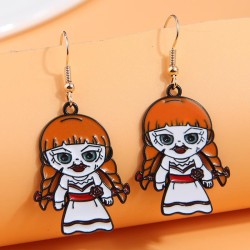 occidental style fashion black concise color cartoon series personality earrin..