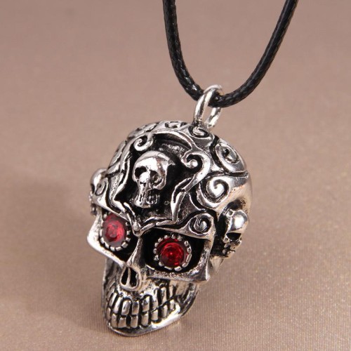 European and American Fashion Halloween Funny Retro Skeleton Men Necklace